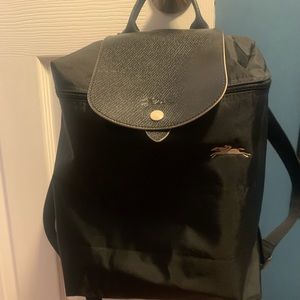Longchamp Pilage black nylon backpack